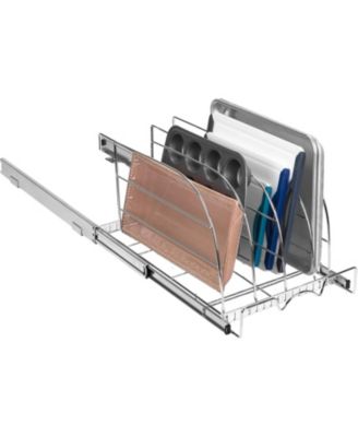 bakeware Pull Out Organizer for Cookie Sheet, Cutting Board, Bakeware, and Tray 12.5 x 21 In