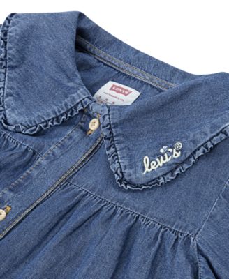 Little Girls Collared Top and Leggings, 2-Piece Set