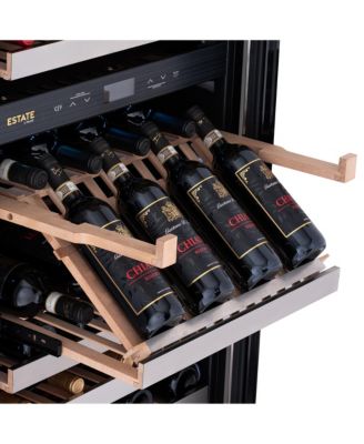 ESTATE 24 inch 160 Bottle Wine Fridge Dual Zone in Stainless Steel