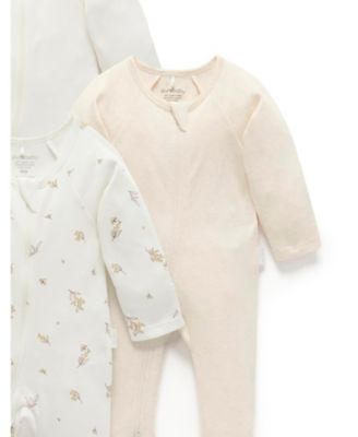 Baby Girl and Baby Boy Zip Coverall 4 Pack