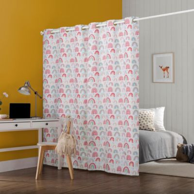 Sun Zero Rainbows Print 100% Blackout Grommet Curtain Panel