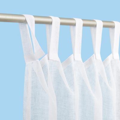 Amina Open Weave Indoor/Outdoor Sheer Tab Top Curtain Panel