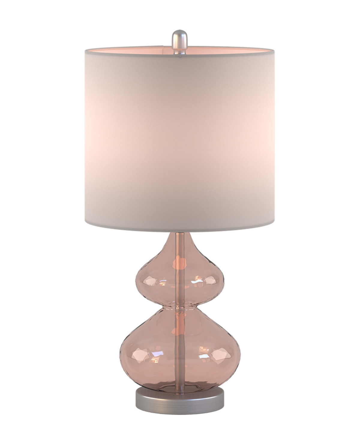 510 Design Ellipse Curved Glass Table Lamp, Set Of 2 In Pink