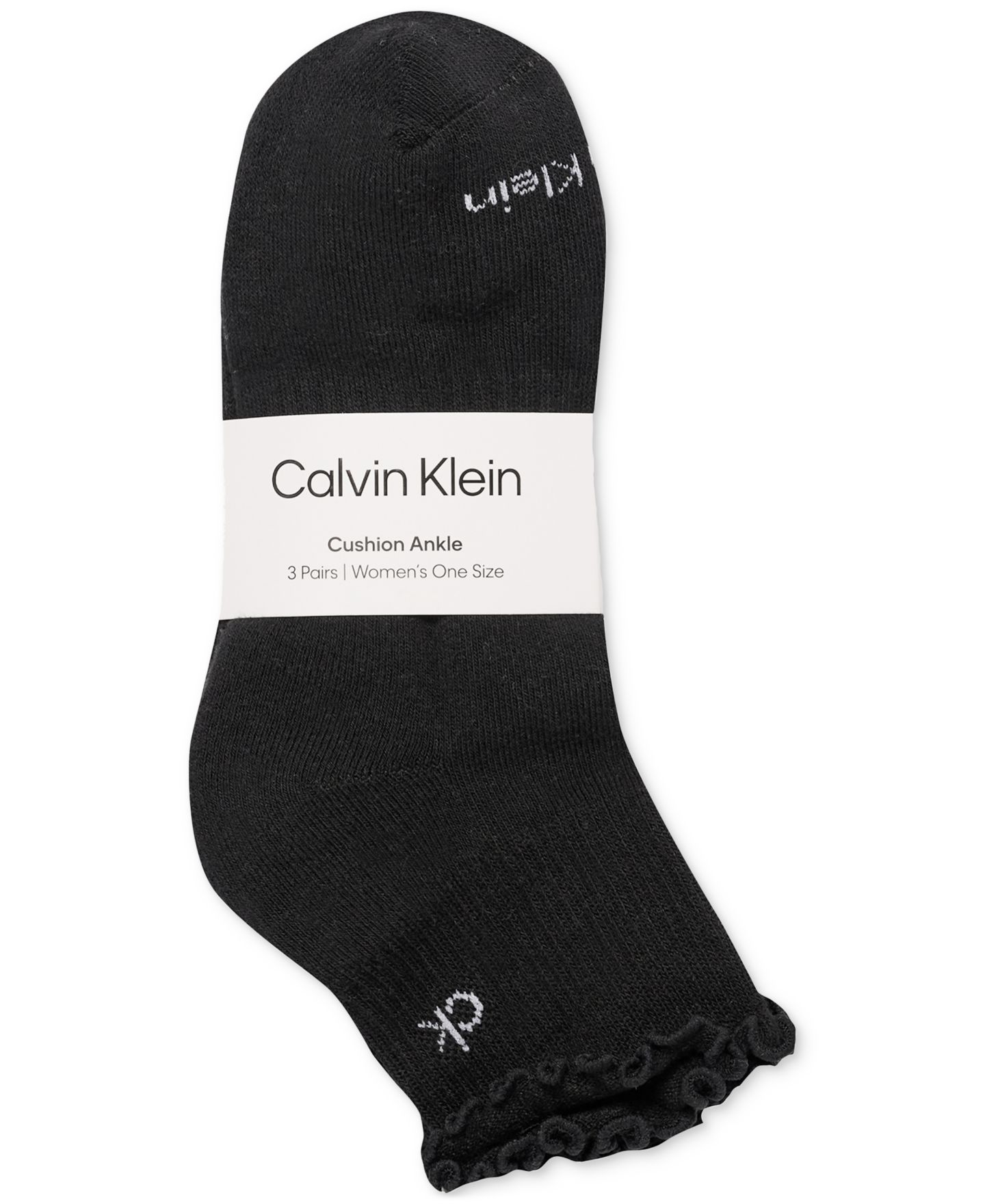 Носки Performance, оборки, укороченные — Calvin Klein, цвет: Чёрный — фото 3