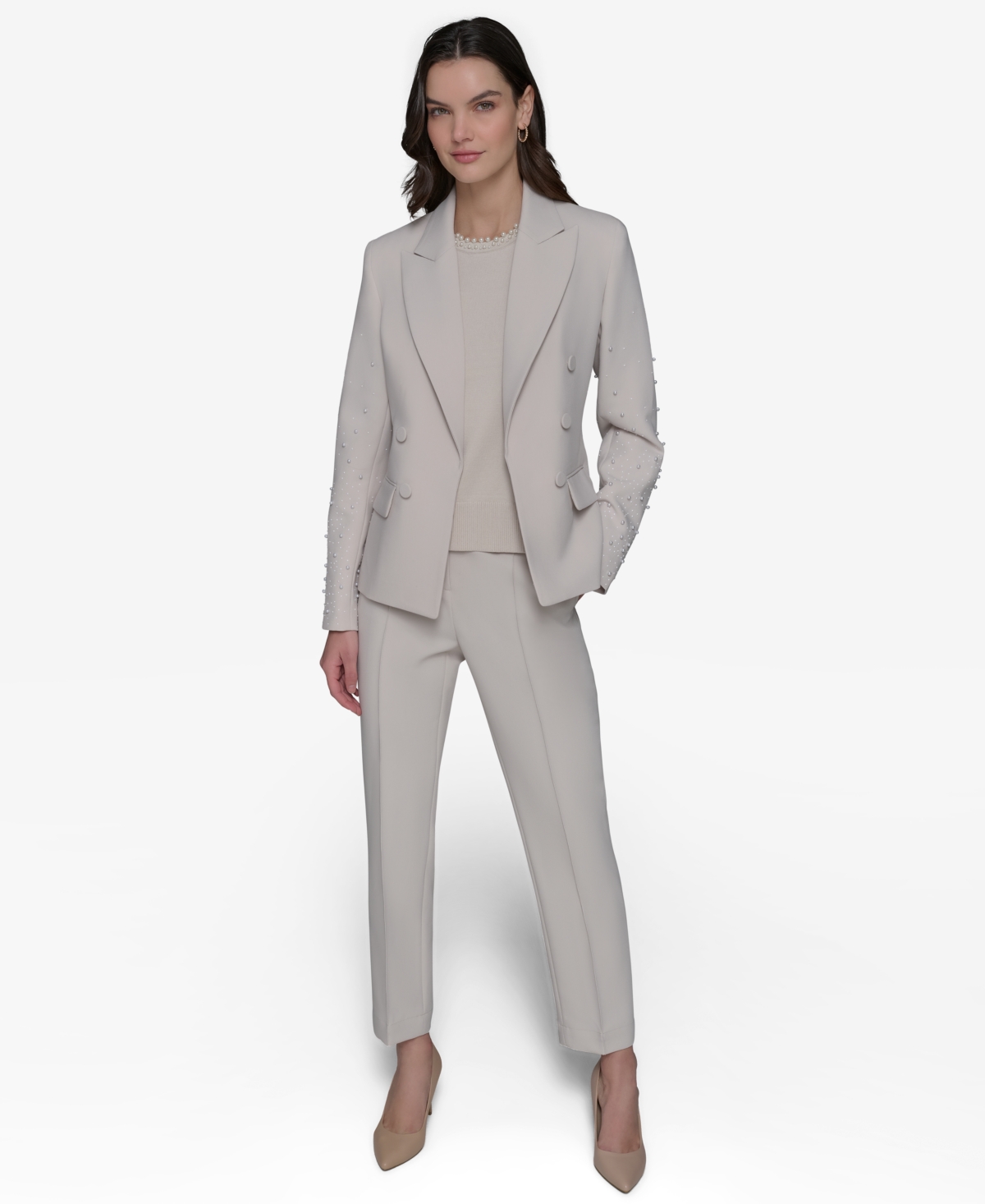 KARL LAGERFELD WOMEN'S PEAK-LAPEL OPEN-FRONT JACKET 