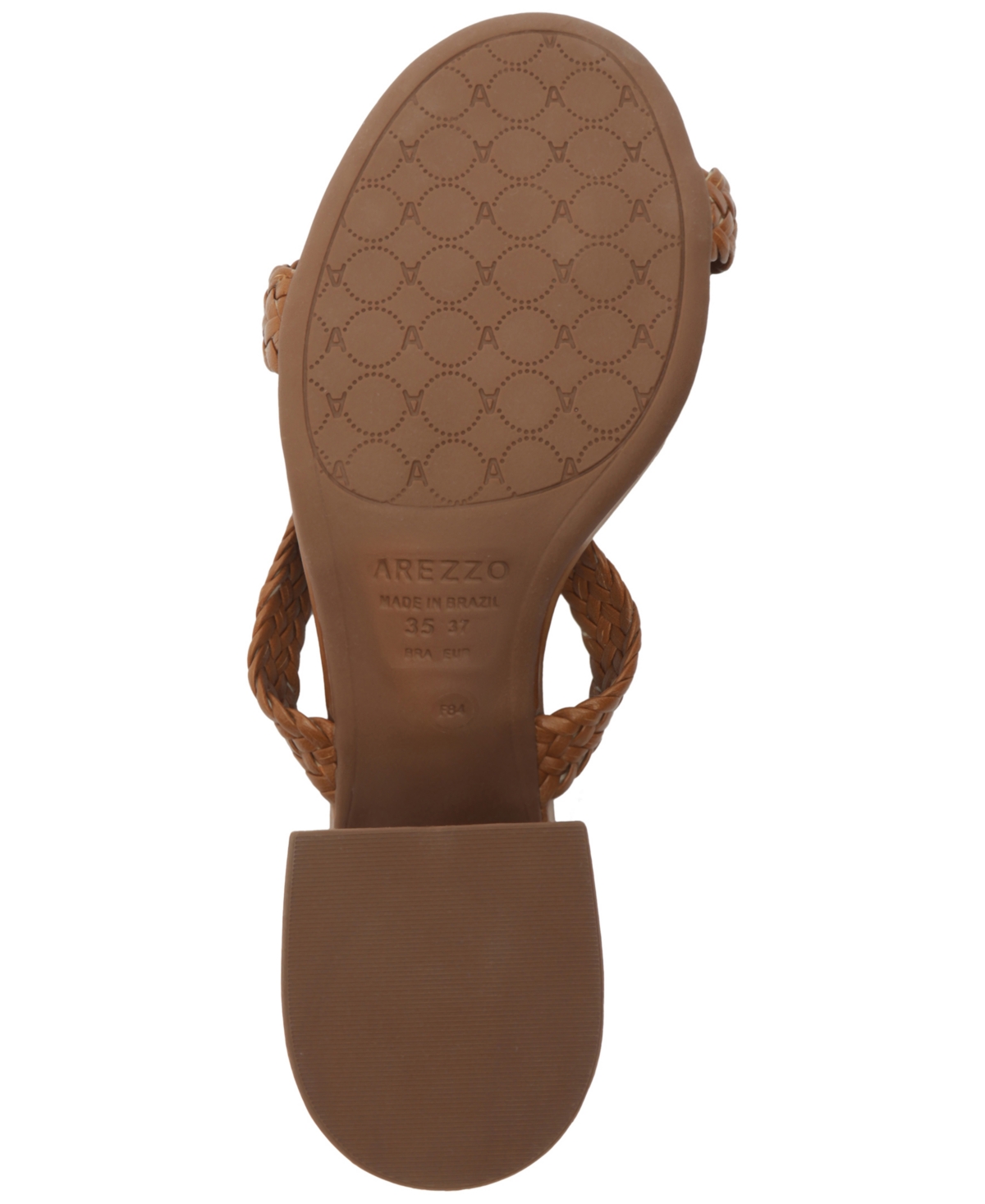 Arezzo Remy Block Heel Sandal In Rich Caram