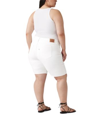 Plus Size Mid-Rise Shaping Bermuda Shorts