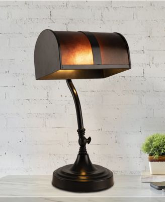 14" Mission Style LED Banker's Table Lamp