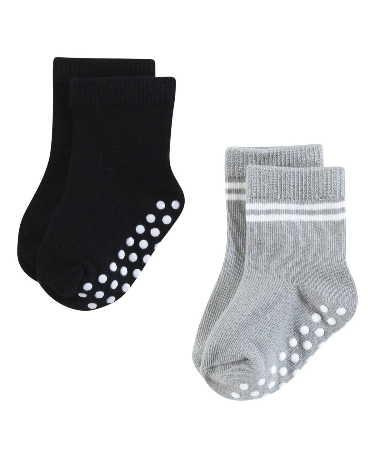 Hudson Baby Boys Cozy Cotton-Rich Newborn Terry Crew Socks