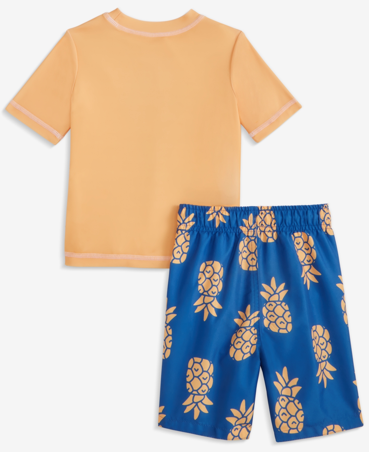 Dreamwave Toddler Boys Bluey Rash Guard & Swim Trunks Two-piece Swimsuit In Orange