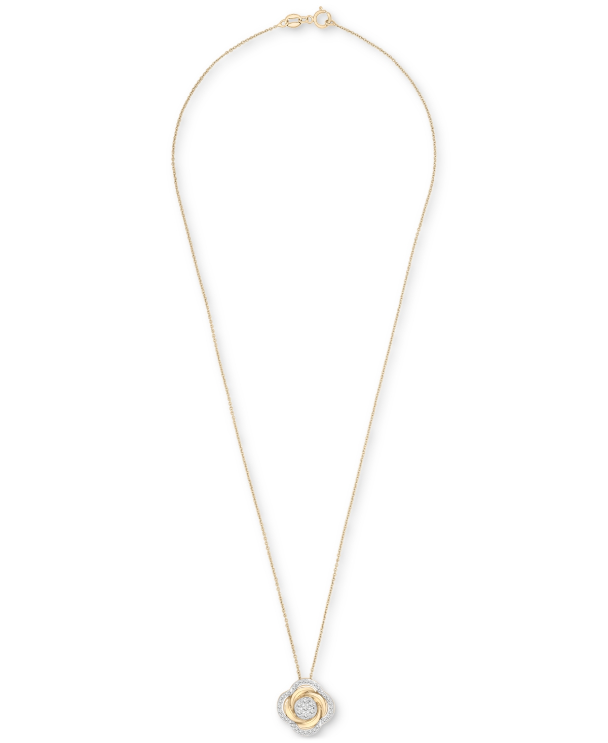 Macy's 2-pc. Set Diamond Pendant Necklace & Earrings (1/2 Ct. T.w.) In 14k Gold-plated Sterling Silver, Exc In Gold-plated Sterling Silver
