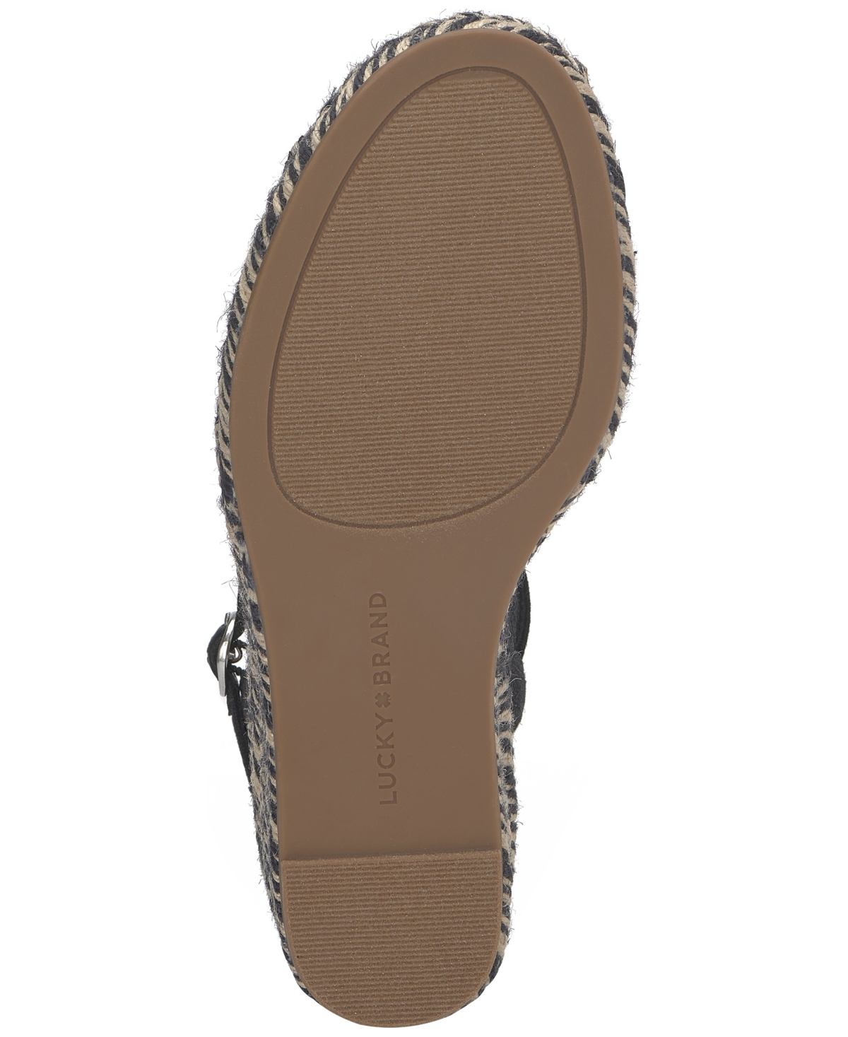 Shop Lucky Brand Women's Candyr Espadrille Wedge Sandals In Black Linen