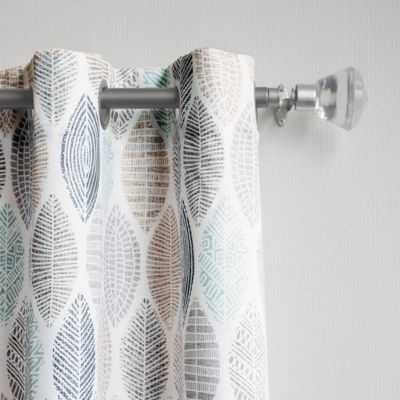 Mikko Leaf Print Semi-Sheer Grommet Curtain Panel