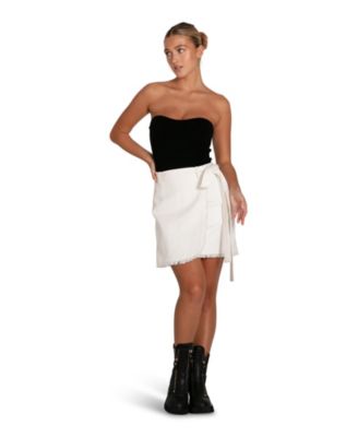 Women's There She Goes Frayed Edge Skirt