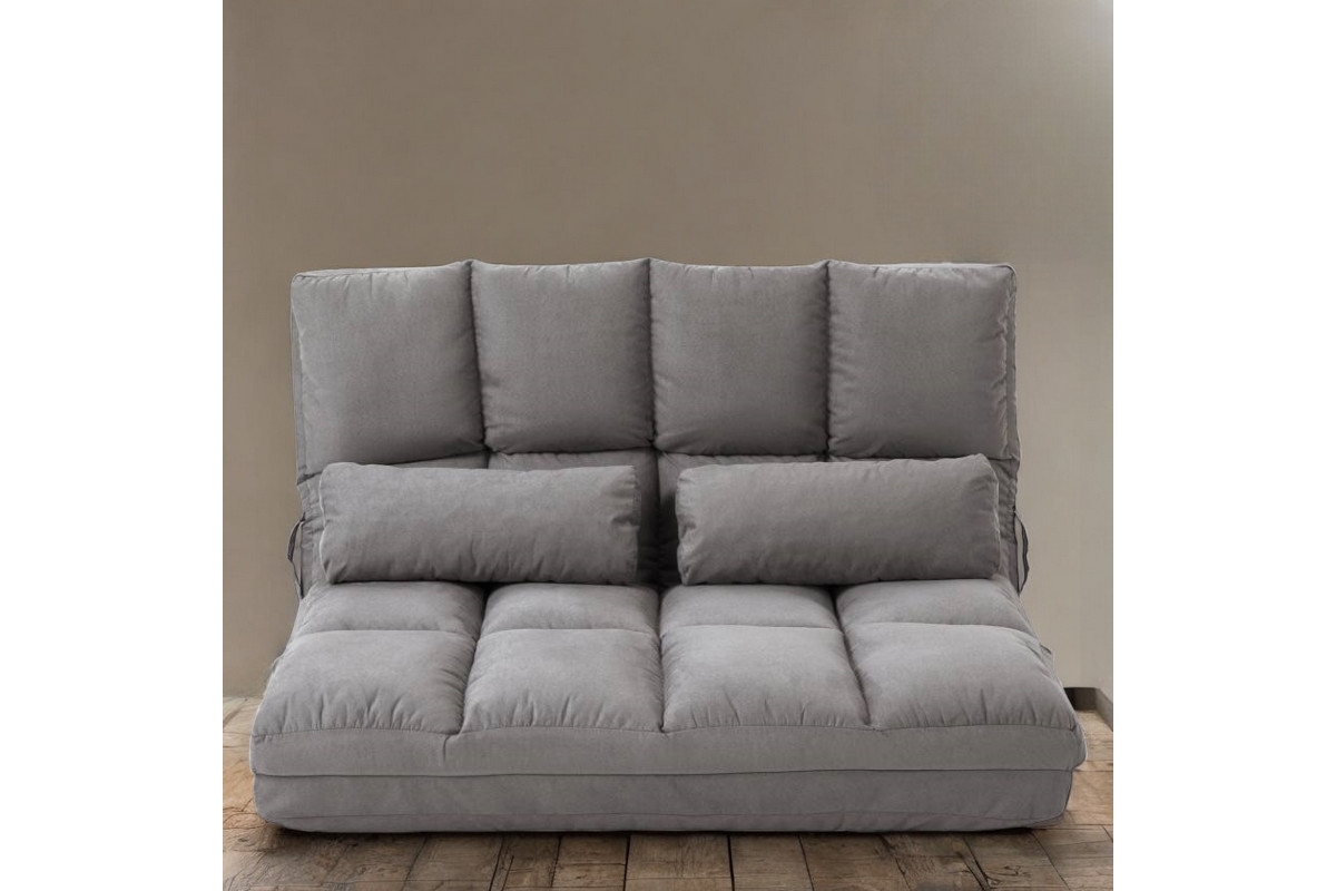 Slickblue Floor Sofa Bed Recliner with Adjustable Back - Multi-Position Convertible Lounge