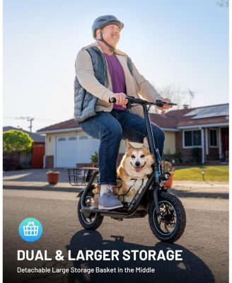 C1/C1 Pro Electric Scooter with Seat, 450W Powerful Motor up to 20/25 Miles Range, Foldable Electric Scooter for Adults Max Speed 15.5/18.6 Mph, Electric Scooter for Commuting with Basket