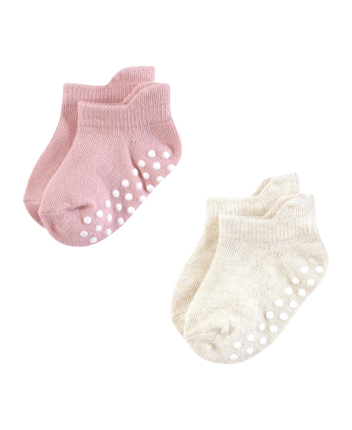 Touched by Nature Baby Girls 12Pk Organic Non-Skid No-Show Socks