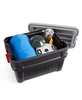 24 Gal Action Packer Lockable Latch Storage Container, Black (2 Pack)