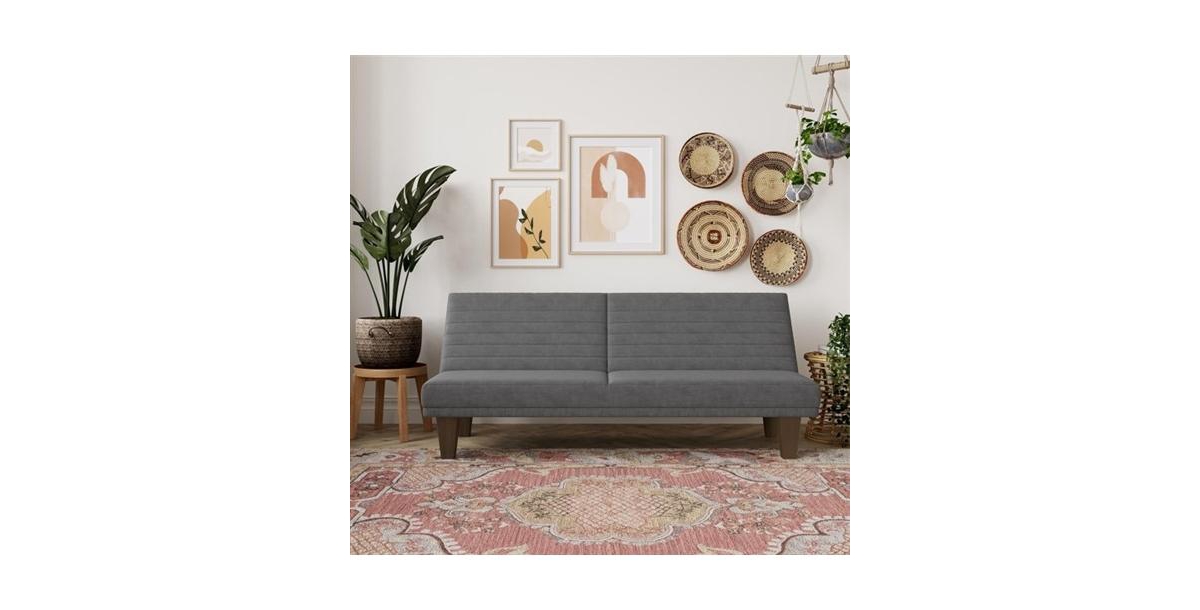 Slickblue Modern Adjustable Futon Sleeper Sofa - Convertible Couch for Small Spaces