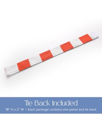 Outdoor Cabana Stripe UV Protected Privacy Tab Top Curtain Panel, 52"x84"