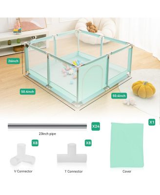 Baby Playpen Play Yard Portable 4 Panel Baby Safety Playpen for Infant Toddler