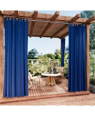 Outdoor Cabana Solid UV Protected Privacy Tab Top Curtain Panel