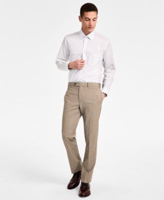 Men's Regular-Fit Non-Iron Spread Collar Tattersall Broadcloth Dress Shirt