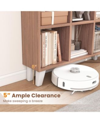 9-Cube Bookcase with 6 Removable Shelves and Raised Support Feet