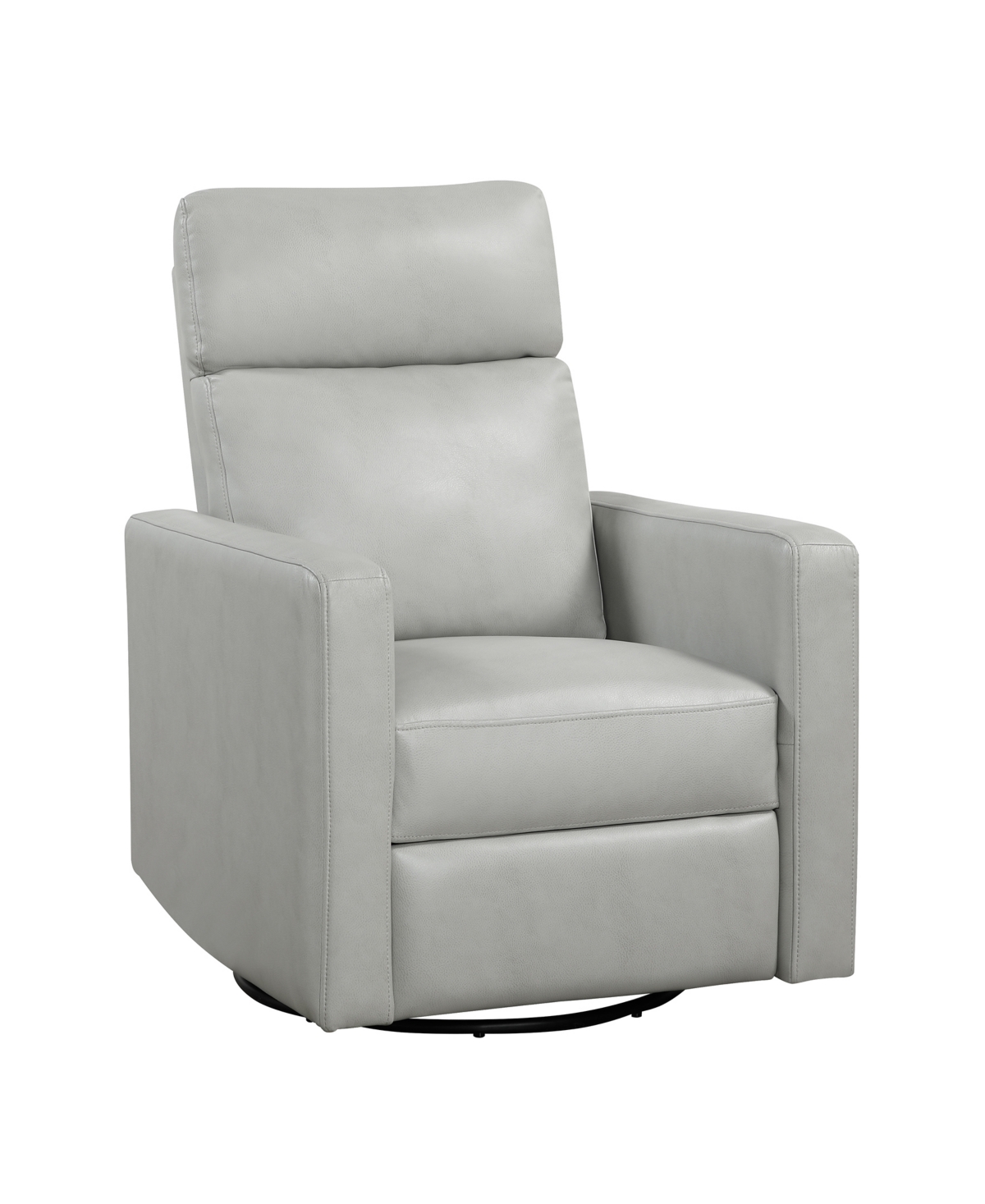 Homelegance 30" White Label Avenue Swivel Glider Reclining Chair In Smoke