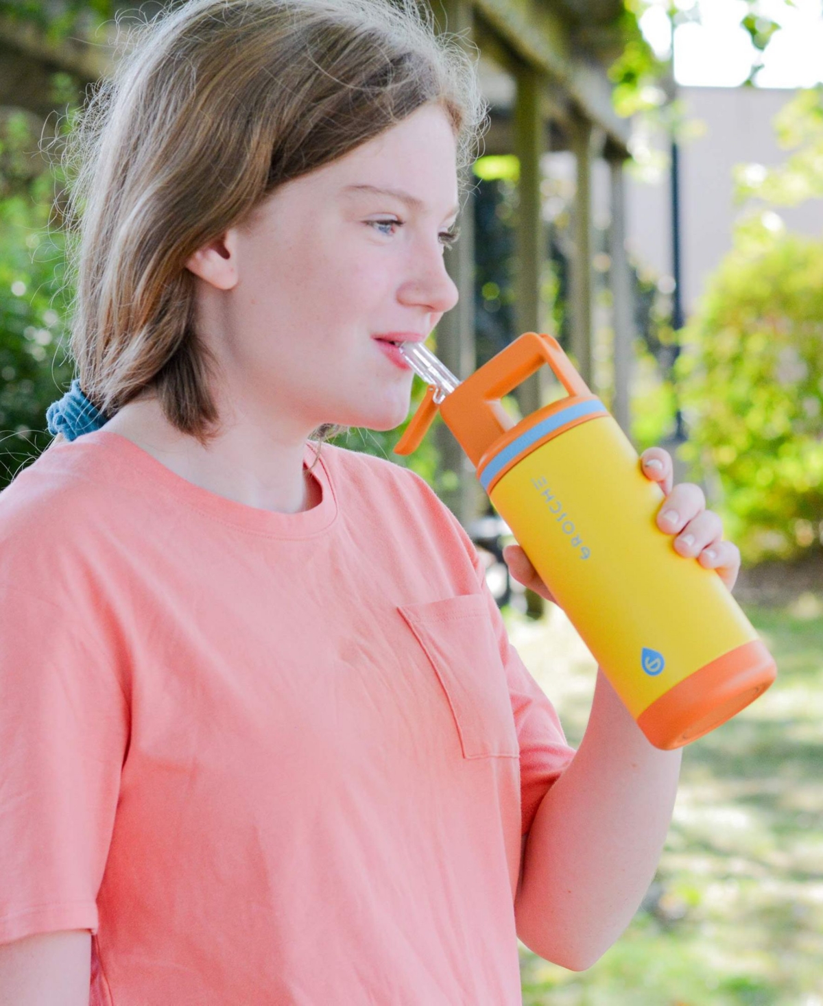 Grosche Alpine Flip 'N Sip 16 Oz Kids Insulated Water Bottle with Straw