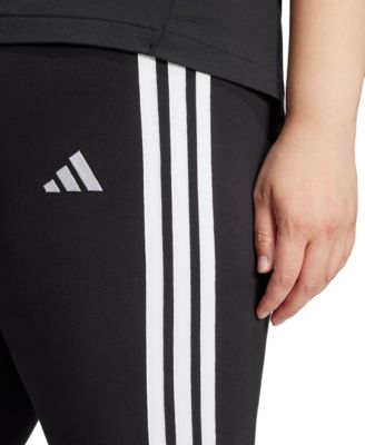 Plus Size Essentials 3-Stripes Cotton Leggings