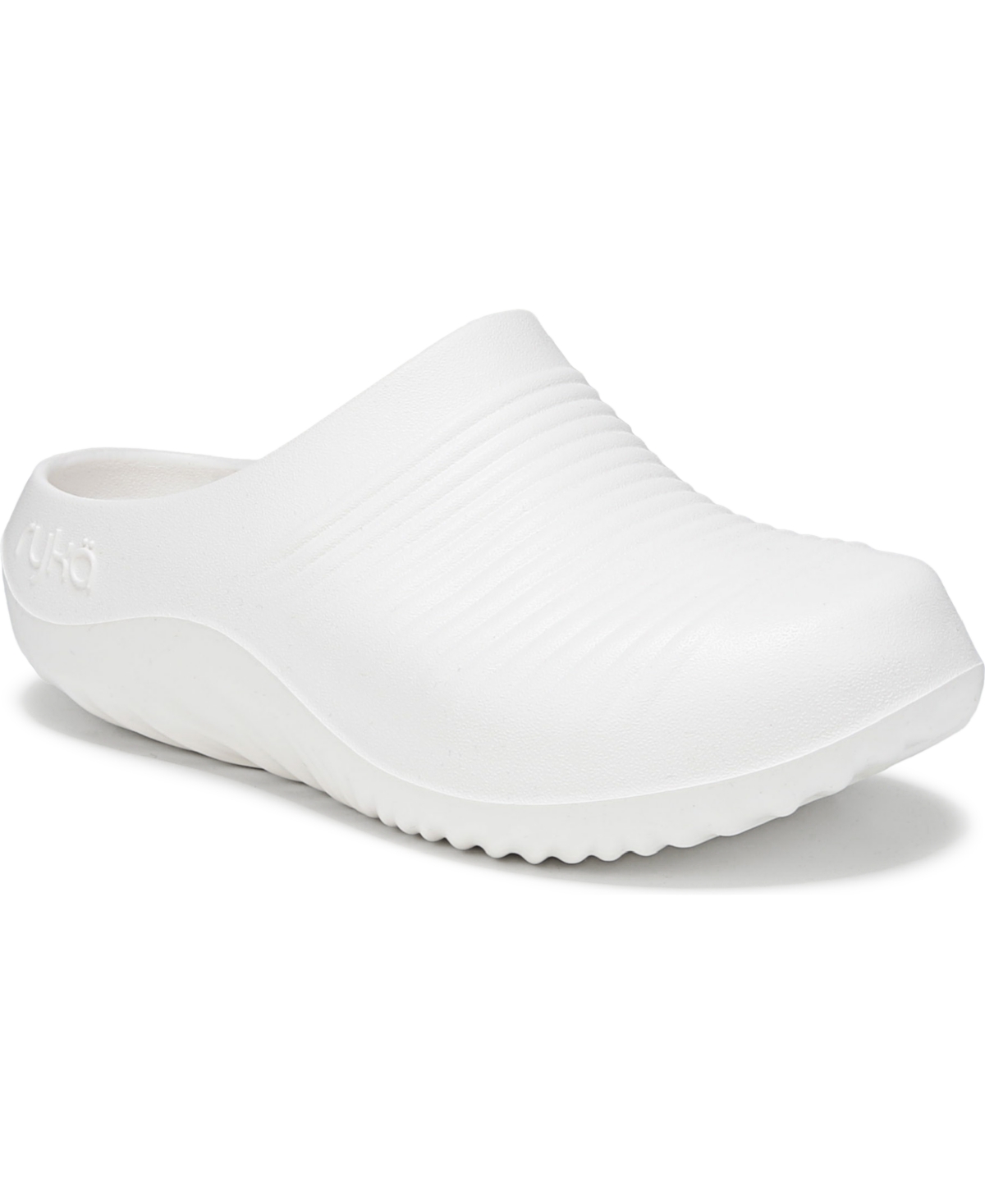 Ryka Women's Echo Recovery Round Toe Slip On Clogs In Gardenia White Eva
