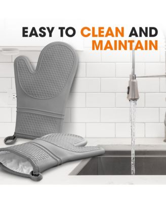 Set of 2 Premium Silicone Oven Mitts