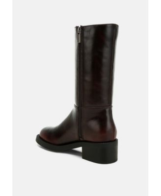 Womens Soora Block Heel Calf Boots