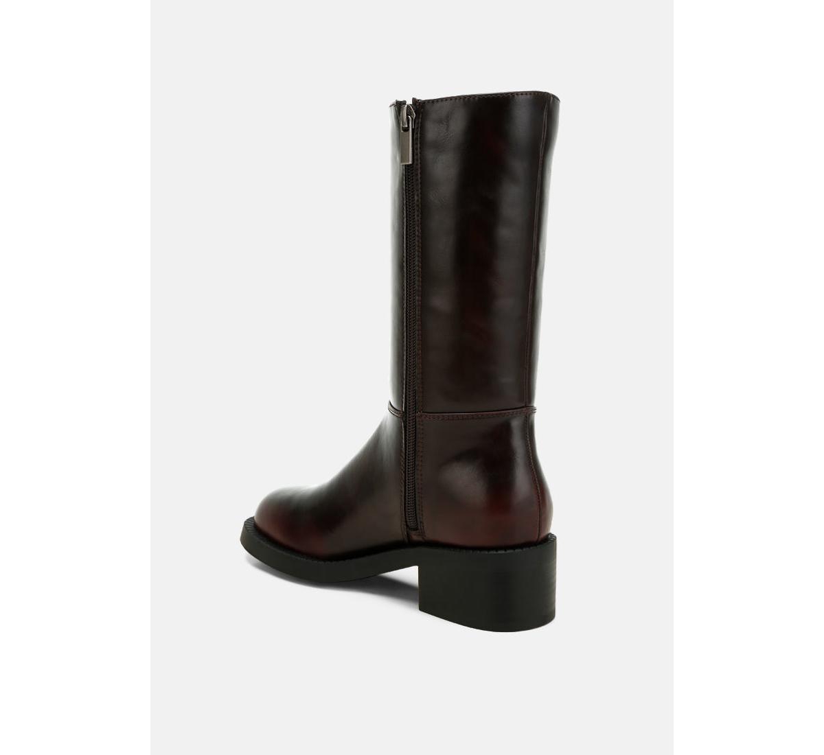 London Rag Soora Block Heel Calf Boots