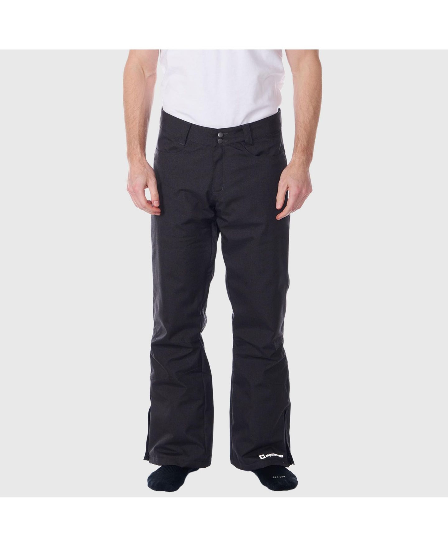 Мужские брюки Alpine Swiss Waterproof Ski Snowboarding Pants Insulated Winter Snow Pants, цвет: Чёрный — фото 1