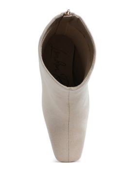 Womens Dimri Square Toe Microfiber Ankle Boots