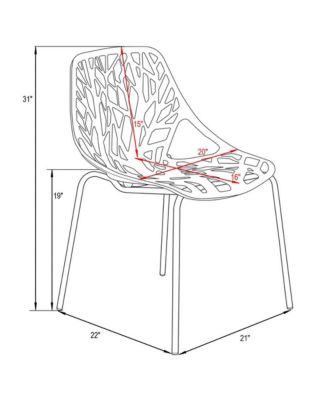 Modern Asbury Dining Chair w/ Chromed Legs, Set of 4