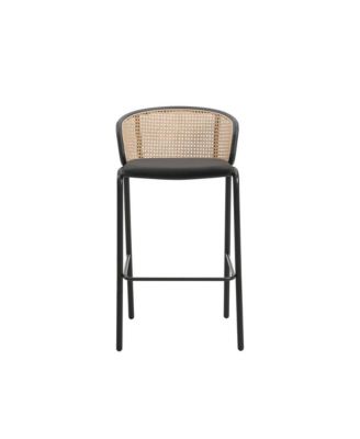 Seat and Black Powder Coated Steel Frame, Set of 2