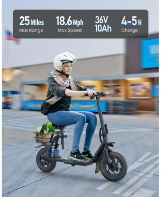 C1 Plus Electric Scooter with Seat