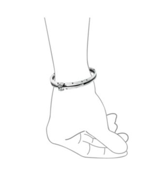 Biker Handcuff Bracelet Stainless Steel 8 Inch Clasp