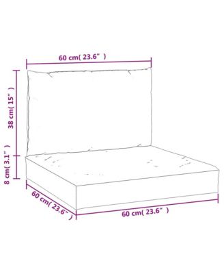 Pallet Cushion Set of 2 Cream White 100% Oxford fabric Small