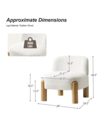 Vanessa Modern Armchair with Solid Wood Legs and Adjustable Foot