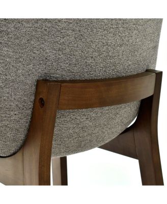 Set of 2 Upholstered Bar Stools with Solid Wood Legs, Modern Counter Height Chairs for Kitchen Island, Bar, or Dining Room-Maison Boucle