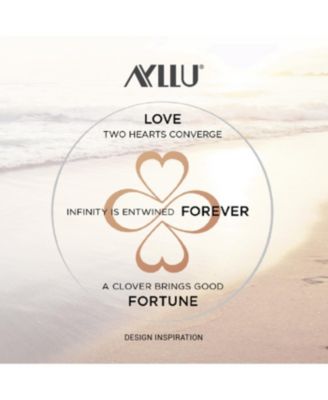 Ayllu Heart Infinity Clover Love Luck Unity Round Disc Pendant Necklace Sterling Silver