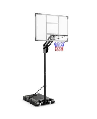 Portable Basketball Hoop System 4.9-10 FT Adjustable w/ Weight Bag Wheels Outdoor