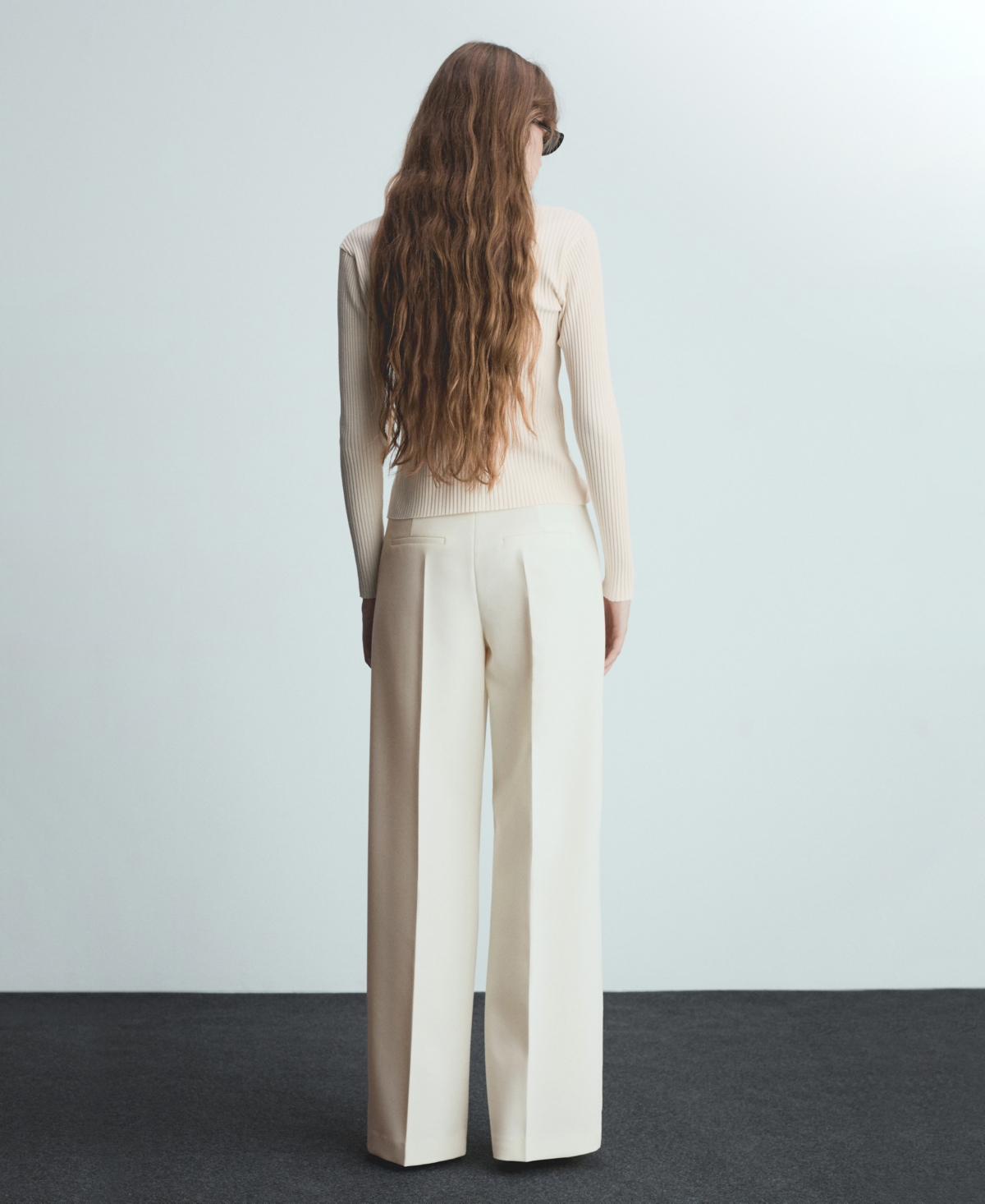 Mango Women's Wide Leg Pleated Pants
