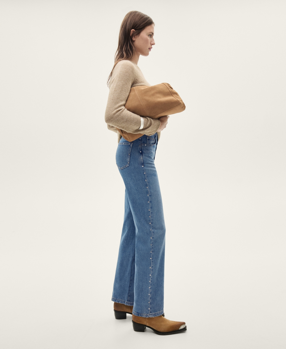 Mango Women's Decorative Studs Billie Jeans