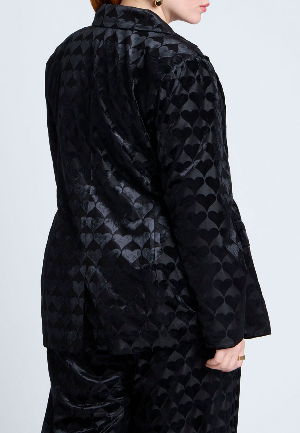 Eloquii Plus Size Heart Velvet Blazer