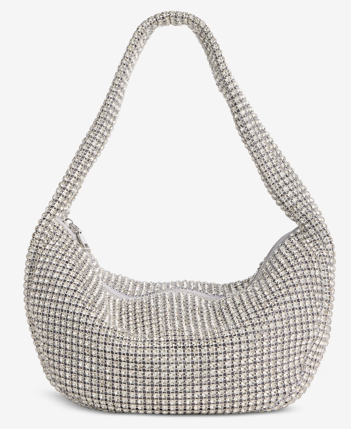 Inc International Concepts Small Diamond Mesh Hobo, Exclusively At Macy's In Silver